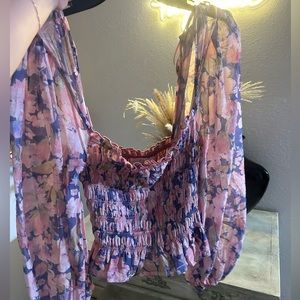 Nicollete Top in Purple & Pink Floral